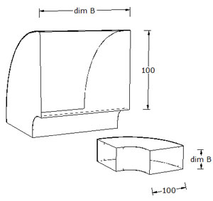 100mm 90� Radius Bend
