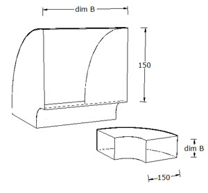 150mm 90� Radius Bend