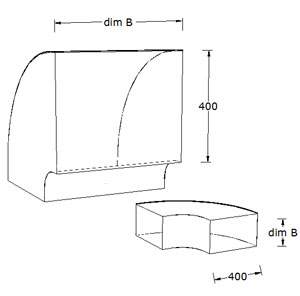 400mm 90� Radius Bend