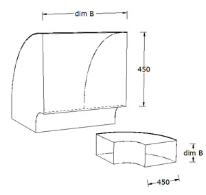 450mm 90� Radius Bend