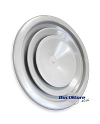 125mm dia Large Format Circular Diffuser - Silver/Grey