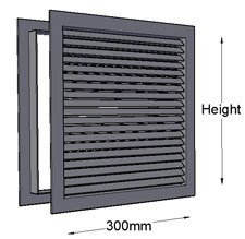 Non-vision Grille 300mm Width