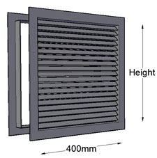 Non-vision Grille 400mm Width