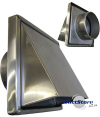 100 dia Stainless Steel Wall Cowl