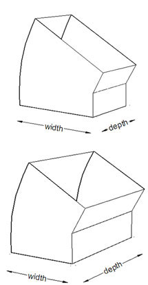 30° rectangular bends