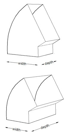 60° rectangular bends