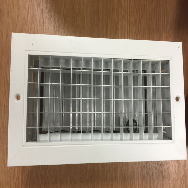178mm X 85mm Egg Crate Extract Grille with damper in White