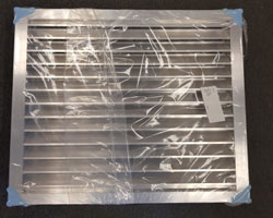 650mm x 650mm Aluminium Weather Louvres in Mill finish