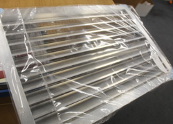 600mm x 450mm Aluminium Weather Louvres in Mill Finish