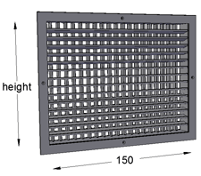 Double Deflection Grille 150mm Width