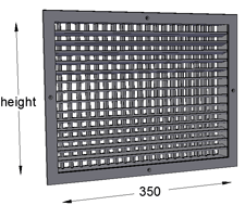 Double Deflection Grille 350mm Width