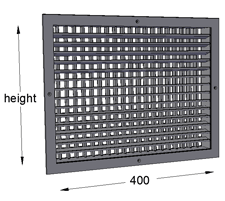 Double Deflection Grille 400mm Width