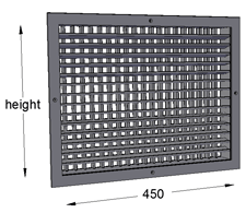 Double Deflection Grille 450mm Width