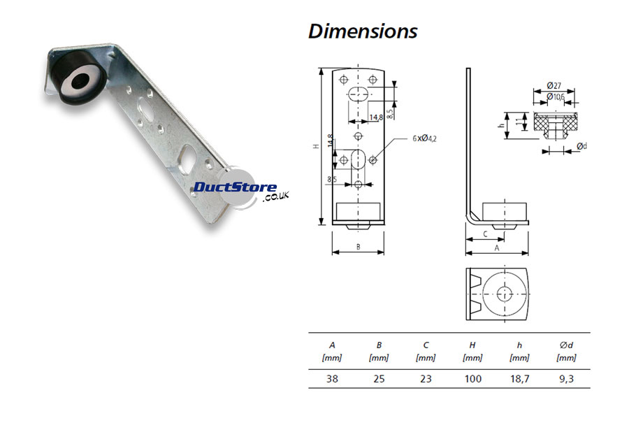 Rectangular Duct Suspension L Brackets