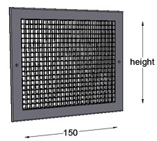 Egg Crate Extract Grille 150mm Width