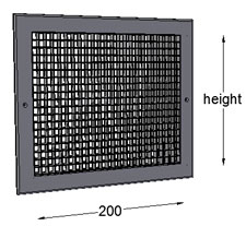 Egg Crate Extract Grille 200mm Width