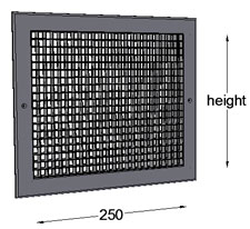 Egg Crate Extract Grille 250mm Width