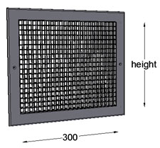 Egg Crate Extract Grille 300mm Width