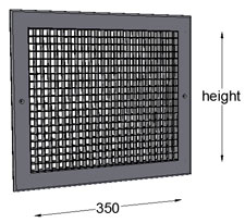 Egg Crate Extract Grille 350mm Width