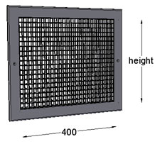 Egg Crate Extract Grille 400mm Width