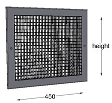 Egg Crate Extract Grille 450mm Width