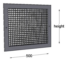 Egg Crate Extract Grille 500mm Width