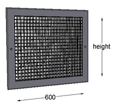 Egg Crate Extract Grille 600mm Width