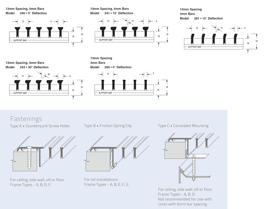 Linear Bar Grille - 100 Width