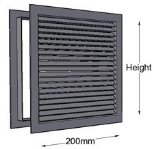 Non-vision Grille 200mm Width