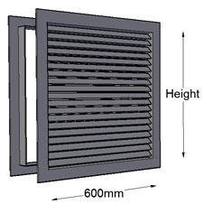 Non-vision Grille 600mm Width