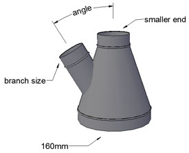 Reducing T pieces small end