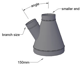 Reducing T pieces small end