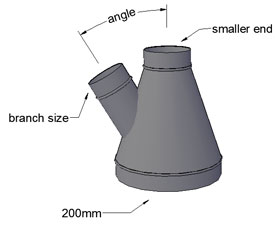 Reducing T pieces small end