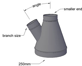 Reducing T pieces small end