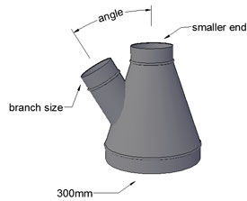 Reducing T pieces small end