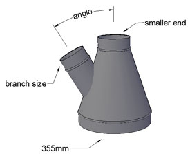 Reducing T pieces small end