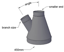 Reducing T pieces small end