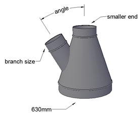 Reducing T pieces small end