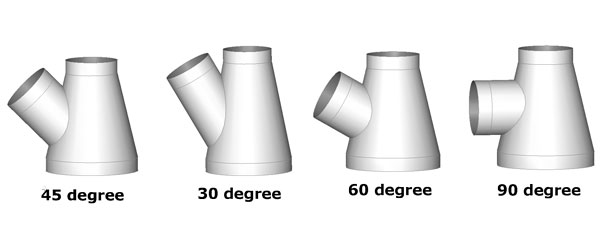 150 to 125mm Reducing T piece