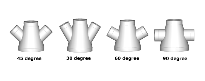 300 to 250mm Reducing X Piece