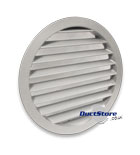 Round Louvres in Silver with Insect Mesh