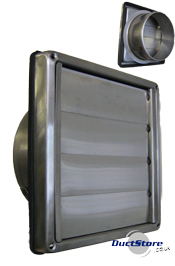 100 dia Stainless Steel Outlets with Gravity Flaps