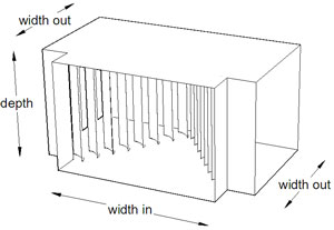 Rectangular T Pieces Width In