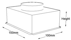 100mm x 100mm Top Entry Grille Box