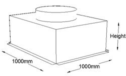 1000mm x 1000mm Top Entry Grille Box