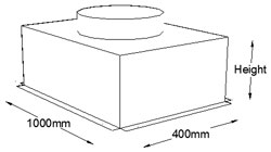 1000mm x 400mm Top Entry Grille Box