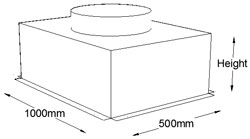 1000mm x 500mm Top Entry Grille Box