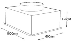 1000mm x 600mm Top Entry Grille Box