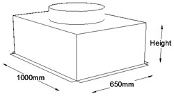 1000mm x 650mm Top Entry Grille Box