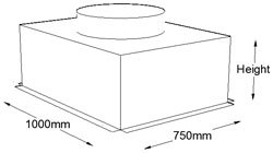 1000mm x 750mm Top Entry Grille Box